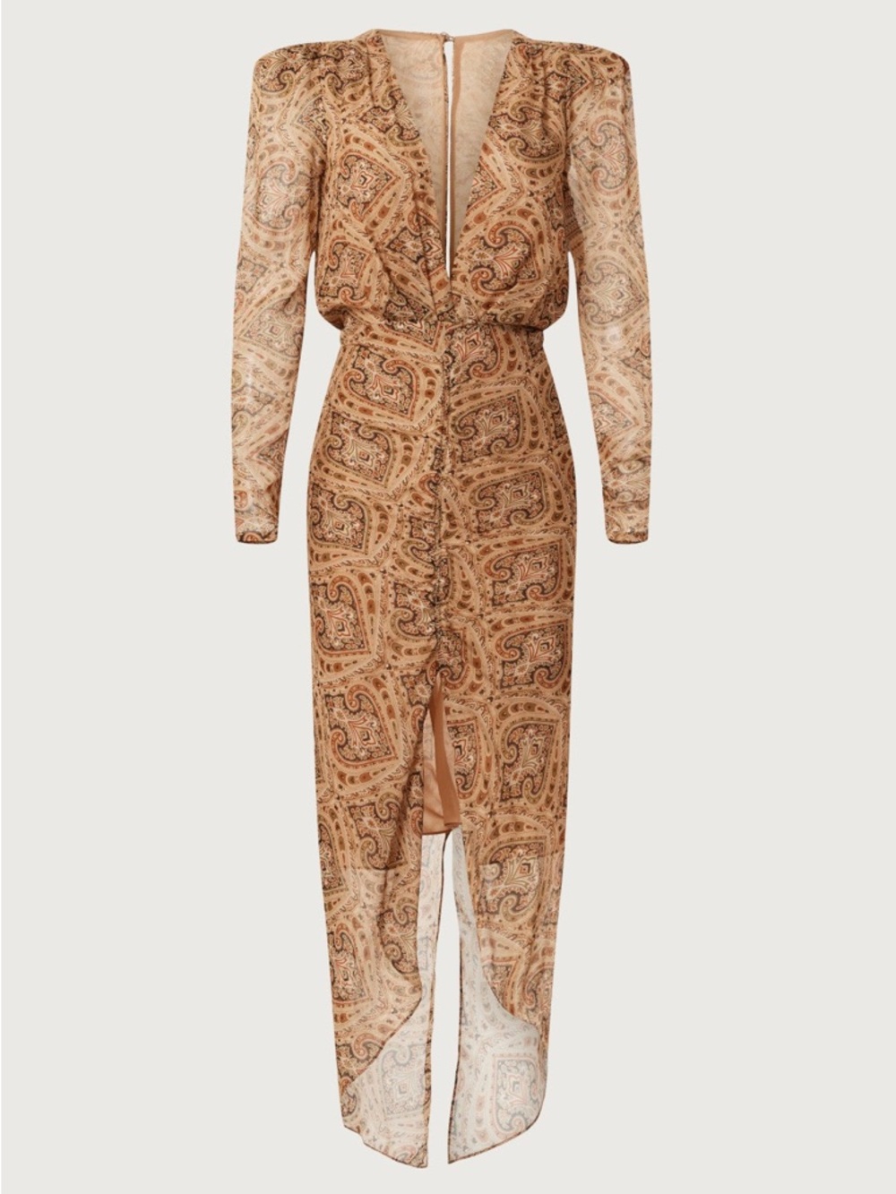 NWT RONNY KOBO 100% Silk Astrid Paisley Midi Dress Sz XS - Picture 2 of 9